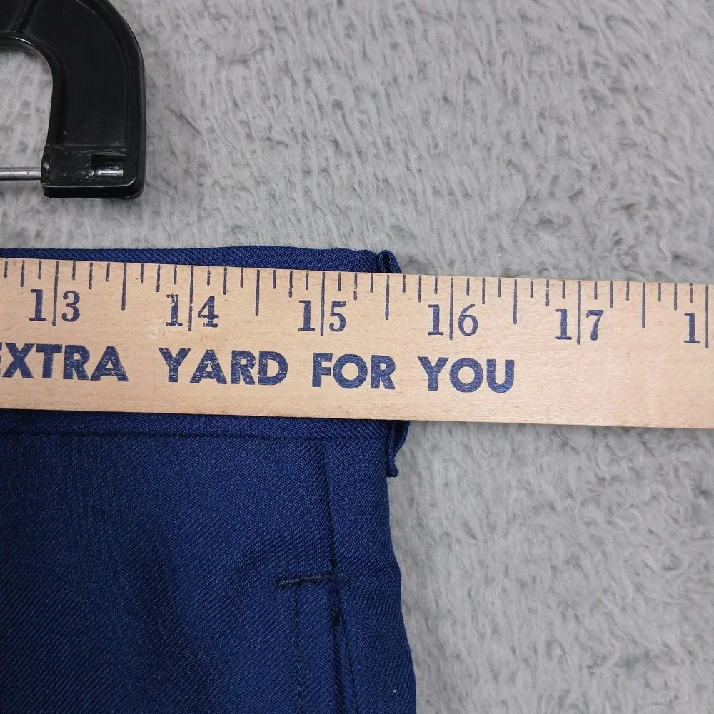 Bernard Cap Military Dress Pants Mens 32R Blue Wool Blend Defense Logistics USAF